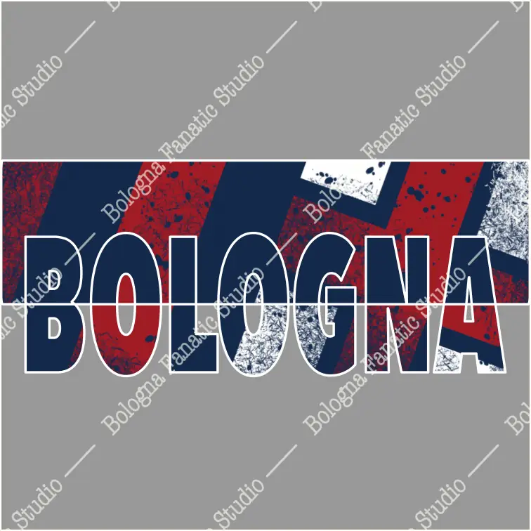 Disegno-Bologna-Calcio-Bologna-scritta-blu-con-bandiera-vecchio-stile